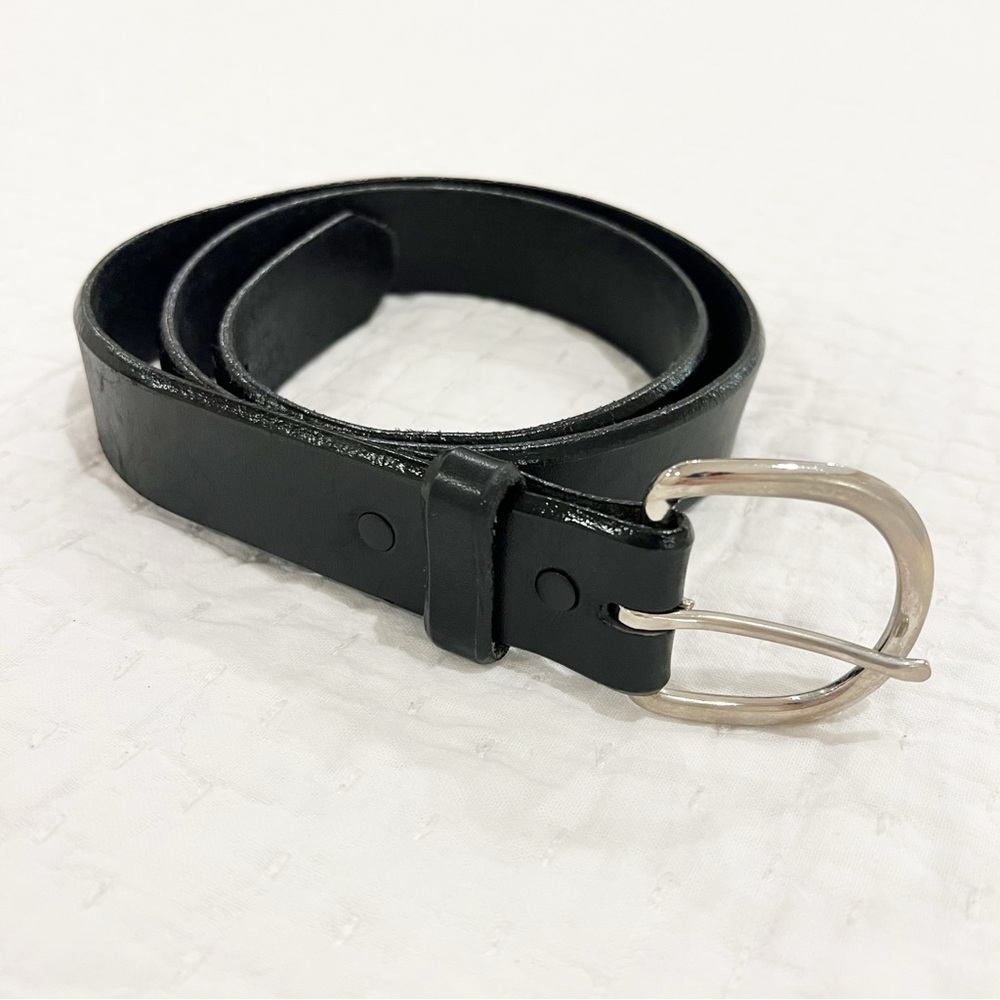 Silver Creek Collection Belt Mens 36 Black Genuine Leather Casual Made in USA